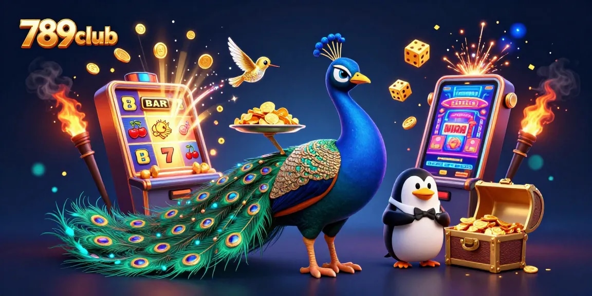 Play exciting games at 789club with a vibrant casino atmosphere infused with colorful characters.