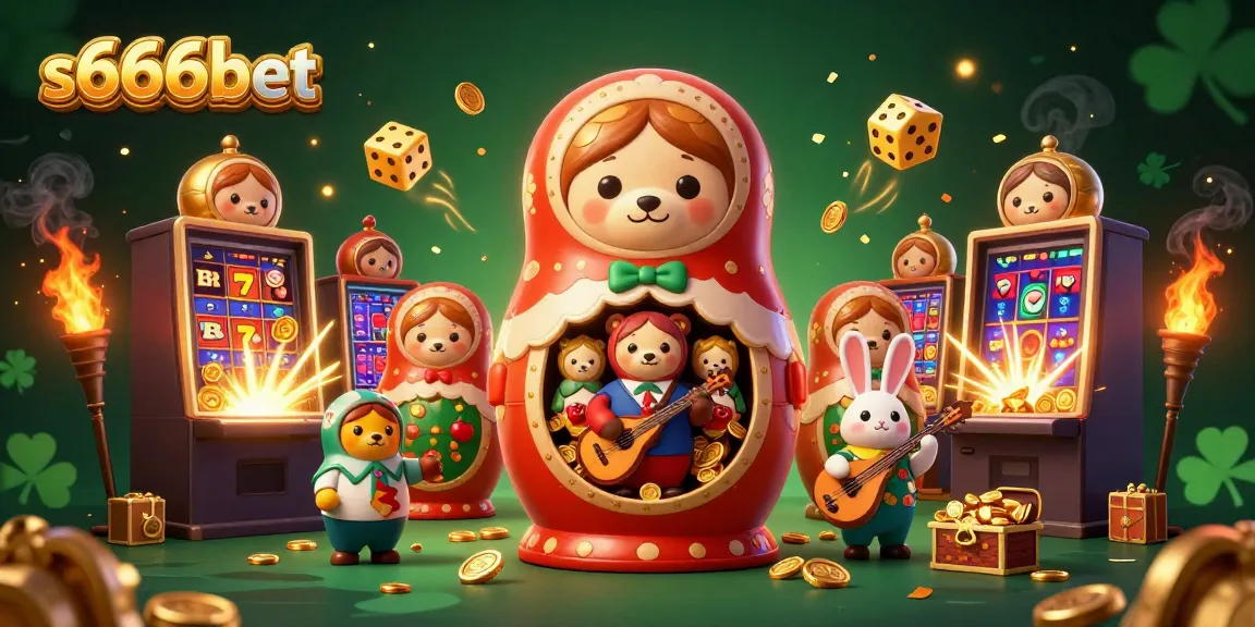 Experience thrilling casino excitement with s666bet's vibrant 3D illustration showcasing rich game elements.