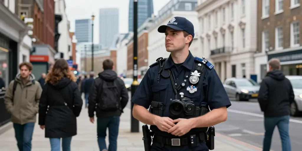 Security Guard providing community service in London, ensuring safety and trust.