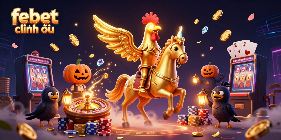Experience thrilling action at febet chính thức as the golden rooster and friends illuminate the casino with adventure.