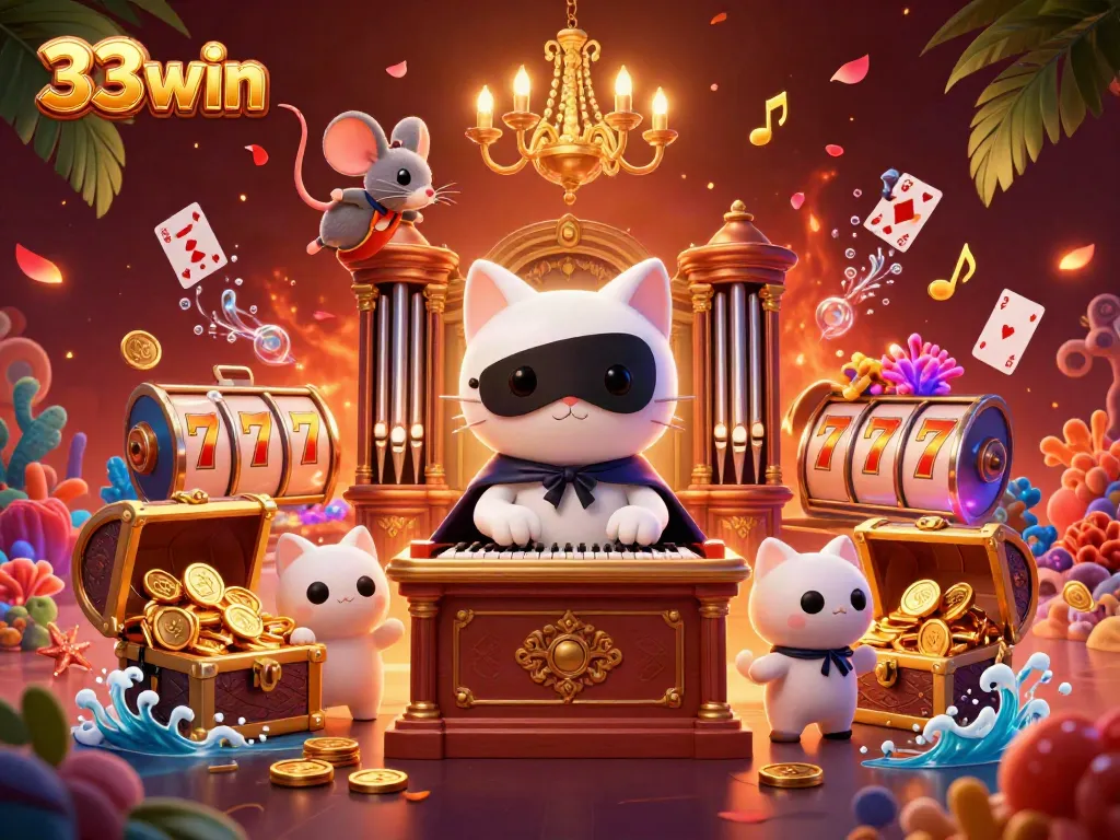 Experience thrilling gameplay with 33win at a dynamic casino showcasing a magical scene.