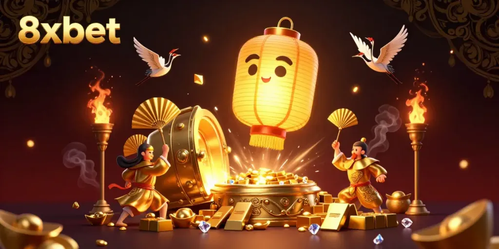 Experience thrilling gaming action with 8xbet’s vibrant casino atmosphere and golden treasures in stunning detail.