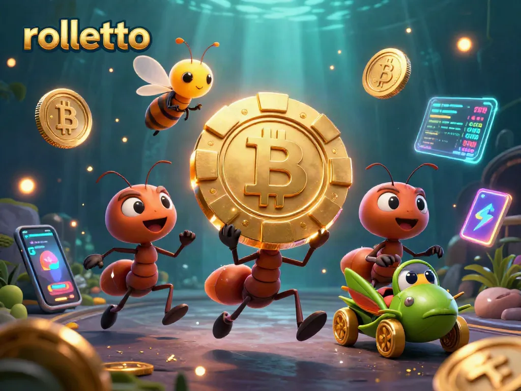 Experience rolletto with a team of ants and crypto treasures in an engaging casino heist.