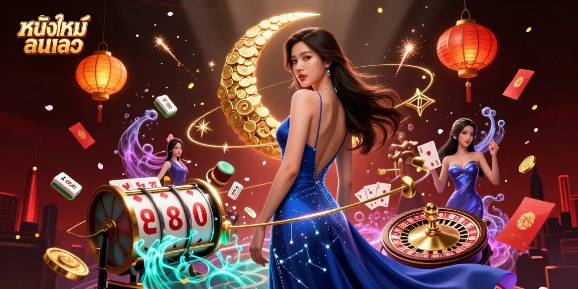 Experience thrilling หนังใหม่ชนโรง with a vibrant casino scene featuring shimmering games and stunning visuals.
