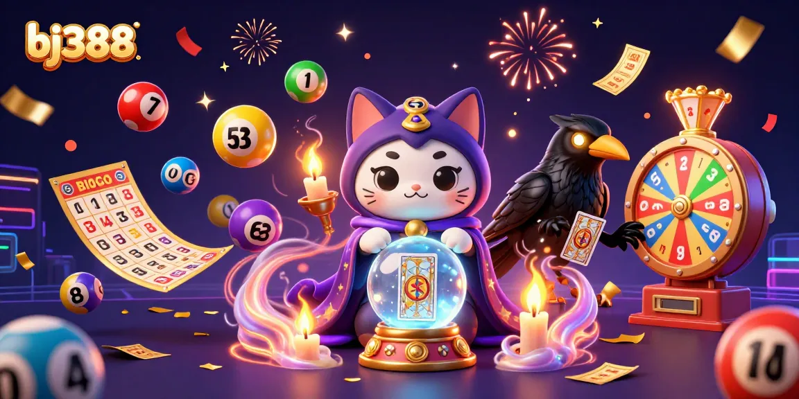 Experience winning excitement with bj388 in a vibrant, energetic casino-themed illustration.