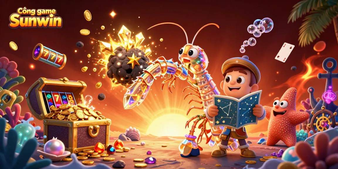 Cổng game Sunwin showcases a dynamic scene with galactic samurai and vibrant gambling elements.