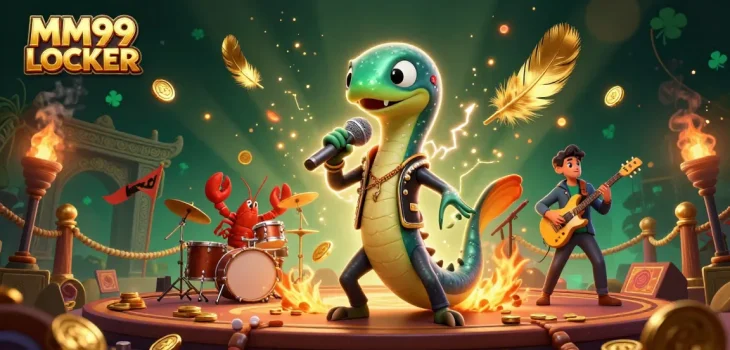 Engage in thrilling gameplay with MM99 LOCKER in an underwater casino featuring electrifying performers.