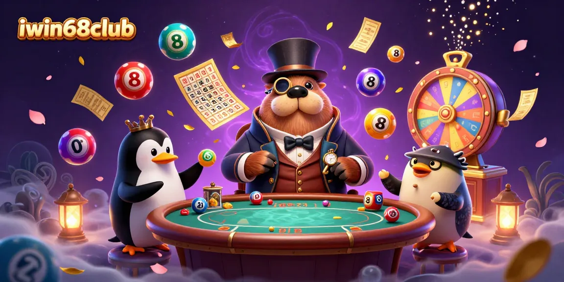 Engage with the vibrant gaming experience at iwin68club with underwater poker excitement featuring whimsical characters.