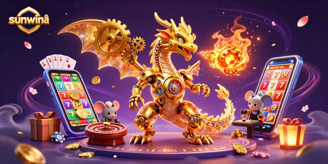 Experience thrilling gameplay with sunwin tải; a vibrant 3D scene featuring immersive gambling elements.
