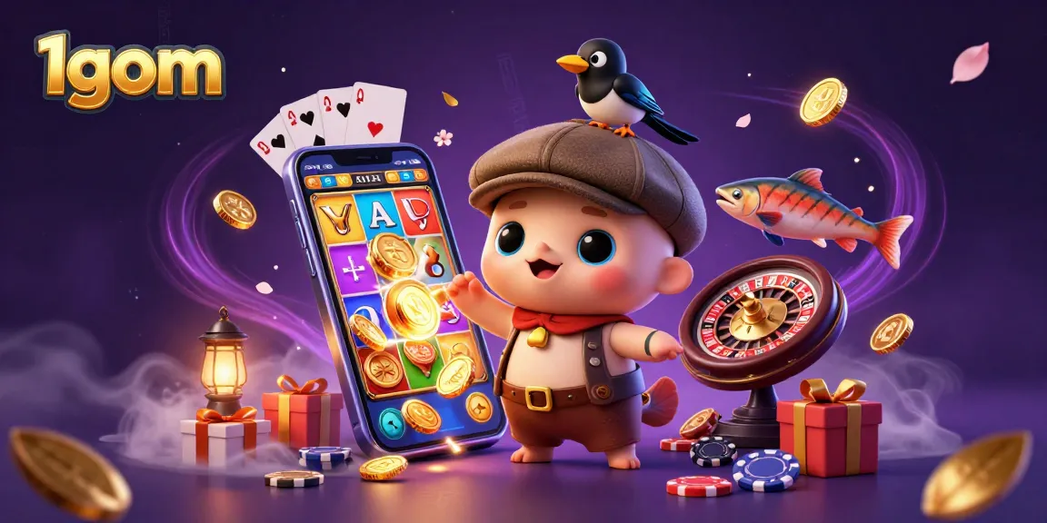 Join the exciting action at 1gom, with vibrant slot games and playful characters captivating bettors.