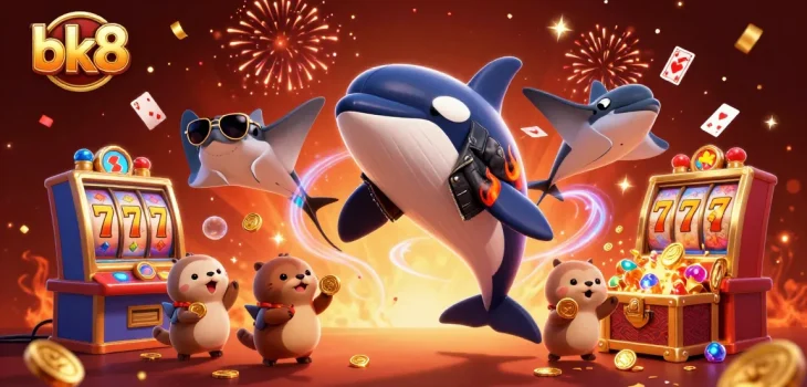 Win big with bk8 in a vibrant underwater casino scene featuring playful characters and exciting game elements